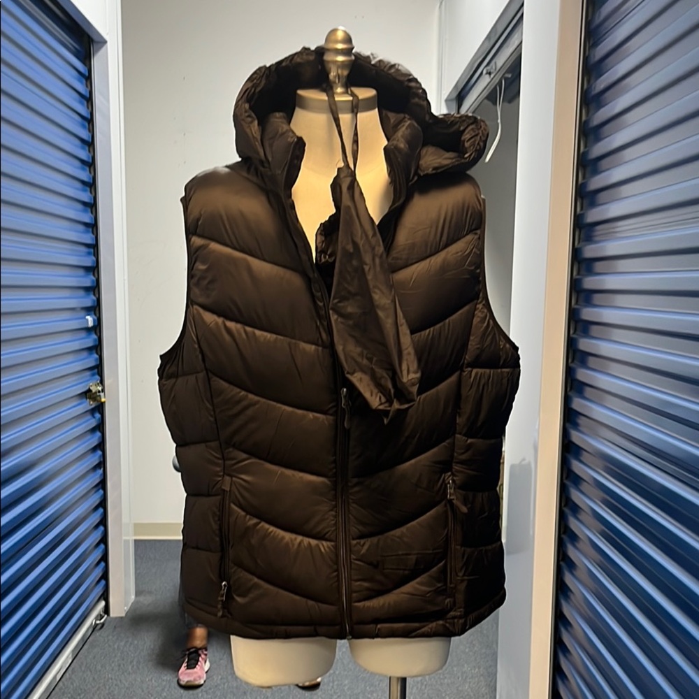 Charter Club Brown Puffer Vest